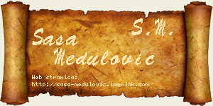 Saša Medulović vizit kartica